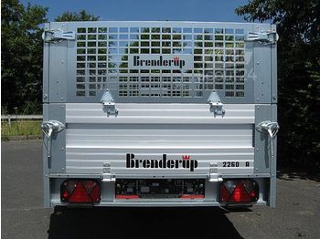 Nieuw Dieplader aanhangwagen voor het vervoer van zwaar materieel Brenderup - 2260 A 750kg 2,58x1,28m klappbar Vorderwand: afbeelding 1