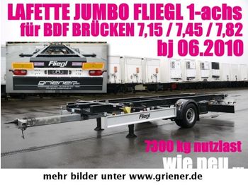 Fliegl EWP 100 JUMBO 1 achs LAFETTE BDF 7,15/7,45/7,82  - Containertransporter/ Wissellaadbak aanhangwagen