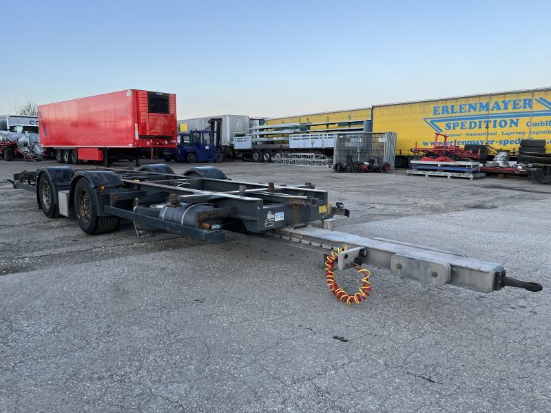 Containertransporter/ Wissellaadbak aanhangwagen H&W 3 X Jumbo Tandem Lafette verzinkt