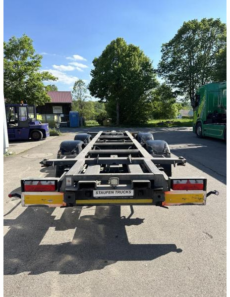 Containertransporter/ Wissellaadbak aanhangwagen H&W 4 x Tandem Lafette MEGA verzinkt Mitnahmestapl. 7. 3 x Tandem Lafette MEGA verzinkt Mitnahmestapl. 7.82 m