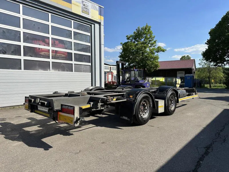 Containertransporter/ Wissellaadbak aanhangwagen H&W 4 x Tandem Lafette MEGA verzinkt Mitnahmestapl. 7. 3 x Tandem Lafette MEGA verzinkt Mitnahmestapl. 7.82 m