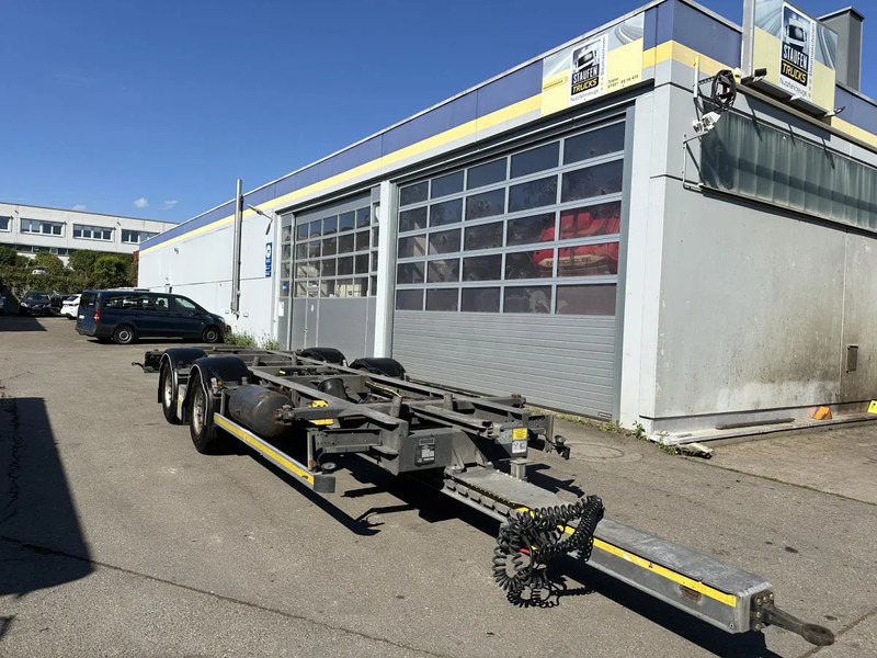 Containertransporter/ Wissellaadbak aanhangwagen H&W 4 x Tandem Lafette MEGA verzinkt Mitnahmestapl. 7. 3 x Tandem Lafette MEGA verzinkt Mitnahmestapl. 7.82 m