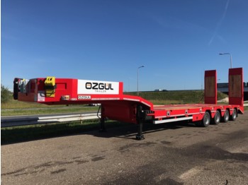 OZGUL LW4 70T 4 axle lowbed semi trailer, hydraulic ramps (300) - Dieplader aanhangwagen