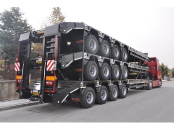 OZGUL LW4 80 Ton, 3 m, steel susp., hydr. ramps - dieplader aanhangwagen