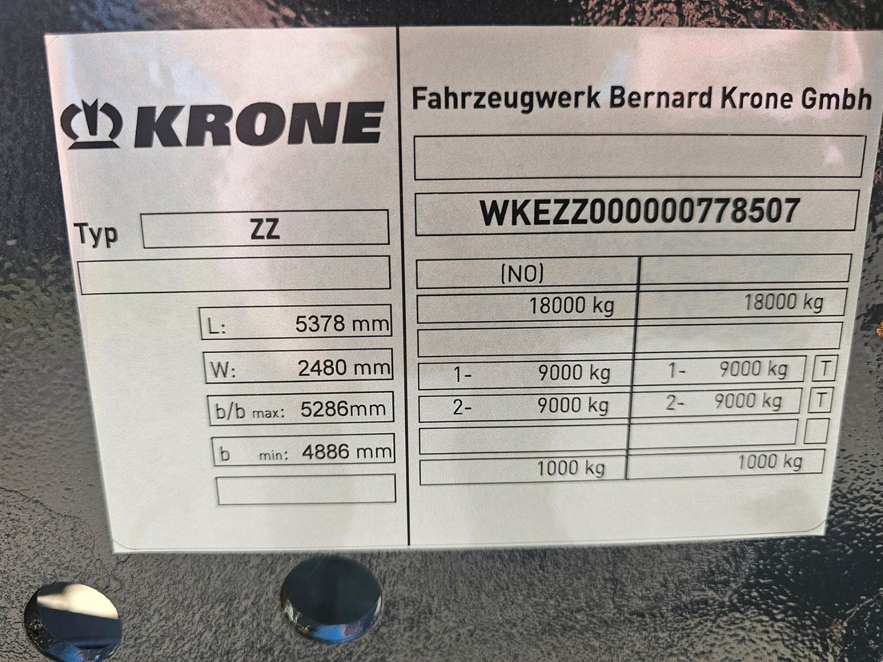 Dolly aanhanger Krone ZZ 18 Dolly ( Mit NL LZV Zulassung )