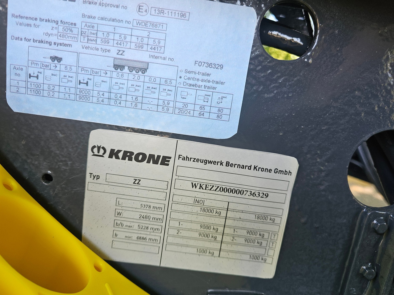 Dolly aanhanger Krone ZZ 18 With LZV Approval
