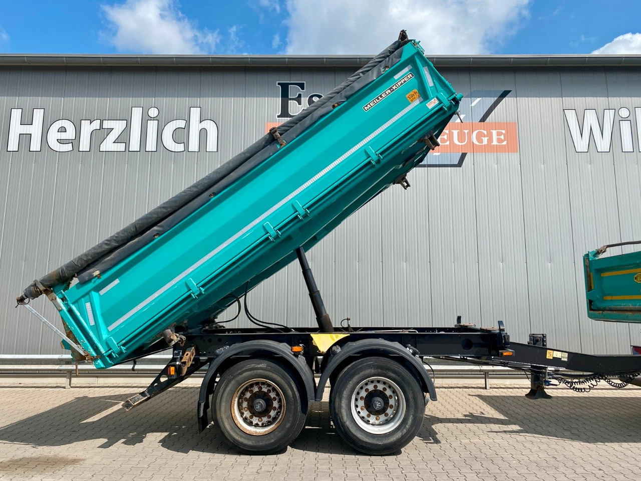 Kipper aanhangwagen Meiller MZDA 18/23 | Bordmatik*Liftachse*Rollplane*BPW