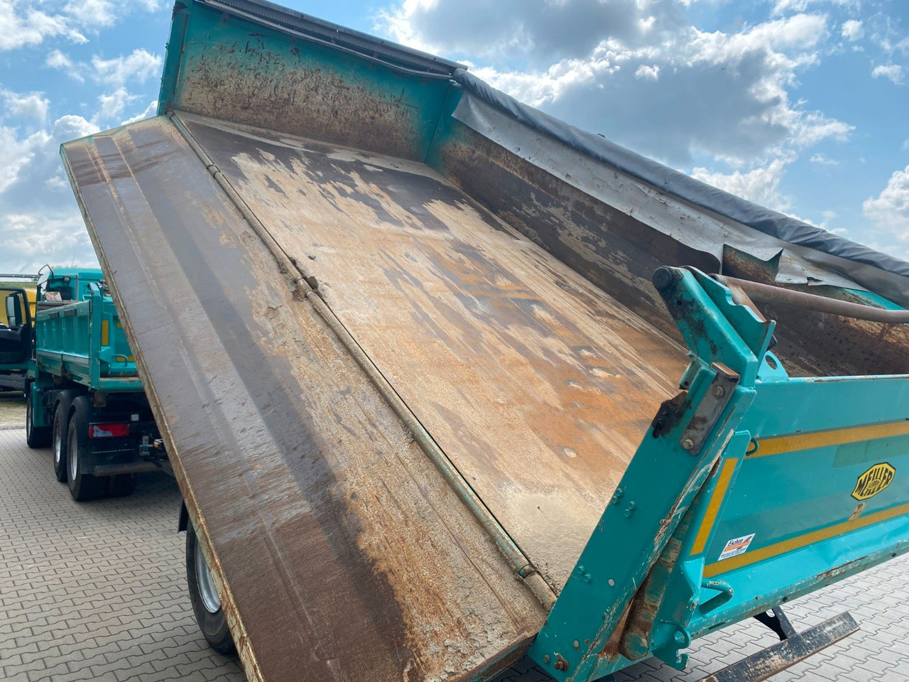 Kipper aanhangwagen Meiller MZDA 18/23 | Bordmatik*Liftachse*Rollplane*BPW