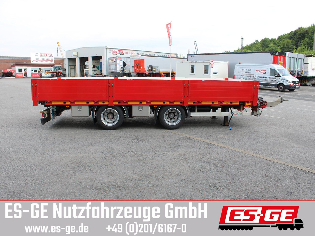 Open/ Plateau aanhangwagen ES-GE Tandemanhänger - Containerverr.