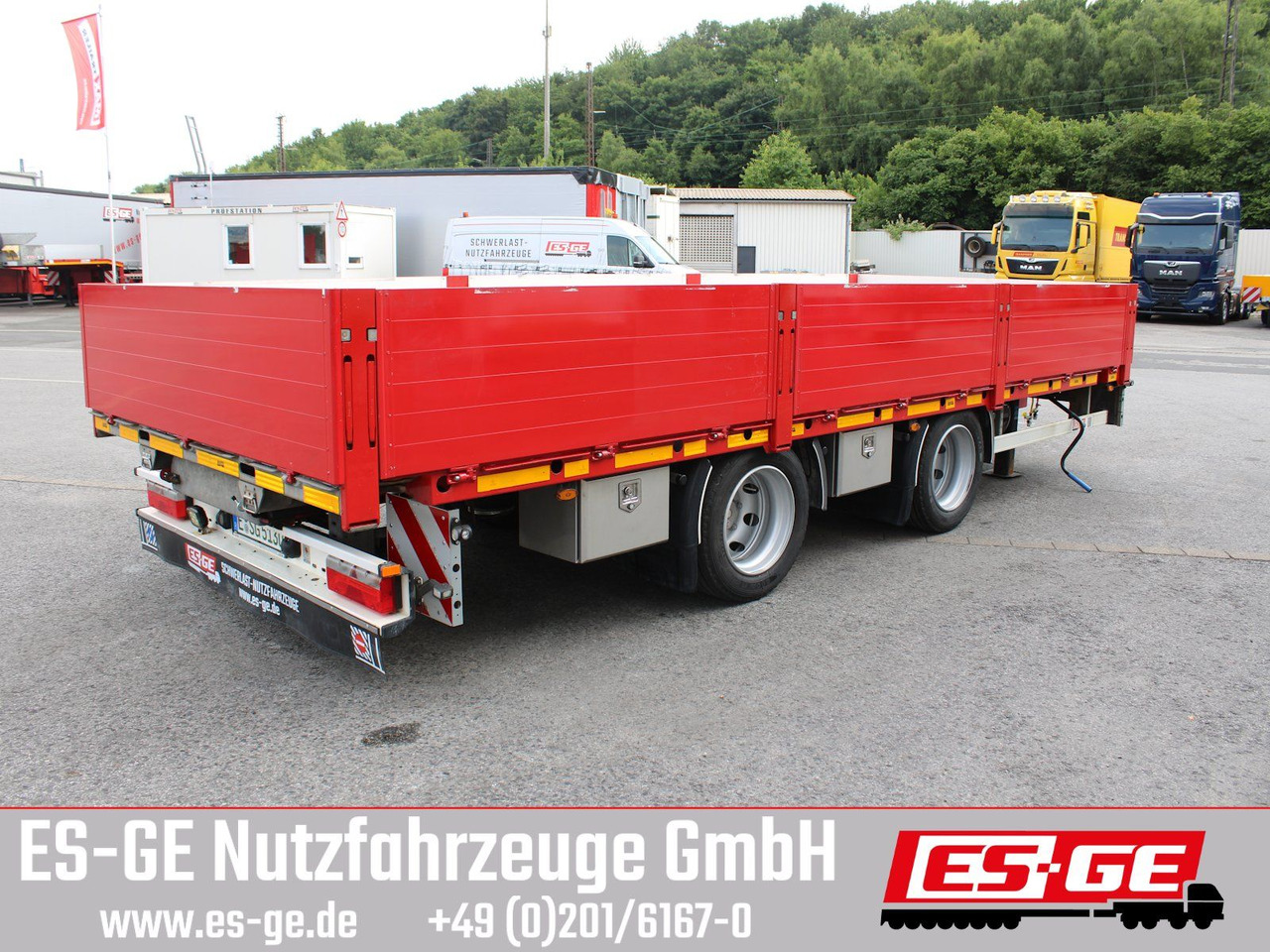 Open/ Plateau aanhangwagen ES-GE Tandemanhänger - Containerverr.