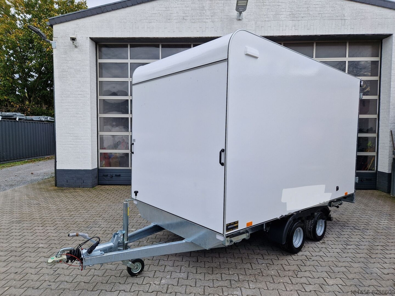 Nieuw Verkoopwagen trailershop schöner Kofferanhänger niedrige Ladefläche Seitentür 2700kg 360x200x210cm Neuverkauf: afbeelding 12