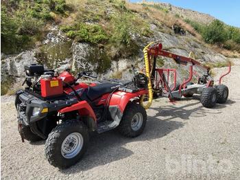Quad, Uitrijwagen Polaris Sportsman 450 +Kranman T1800 vagn med Rexon 330 ATV: afbeelding 1