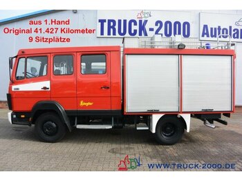 Bestelwagen gesloten laadbak Mercedes-Benz 814 D Feuerwehr Löschfahrz.+Tank 41TKM 9 Sitzer