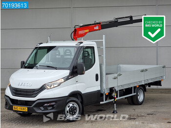 Iveco Daily 35C18 3.0 Automaat 3 T/M Fassi Kraan Kraanwagen Open Laadbak Autokran A/C Cruise control - bestelwagen met open laadbak