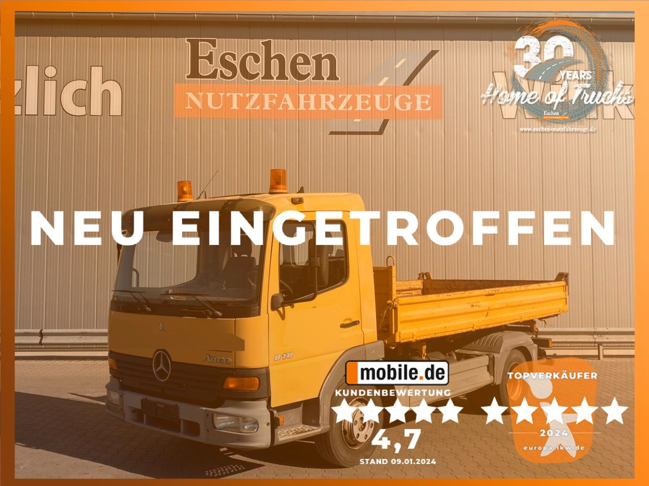 Kipper bestelwagen Mercedes-Benz 818 Atego | MEILLER*6-Gang manuell*AHK*Klima*ABS