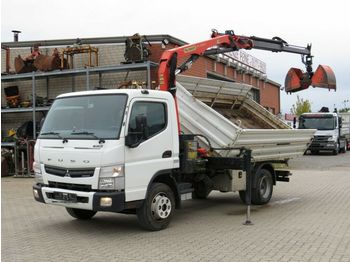 Kipper bestelwagen Mitsubishi Canter Fuso 7C18 2-Achs Kipper Kran