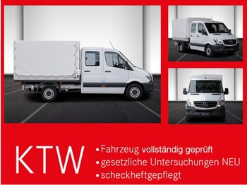 Huifzeil bedrijfswagen, Bestelwagen met dubbele cabine MERCEDES-BENZ Sprinter 214 CDI DOKA Pritsche,Klima,EURO6: afbeelding 1