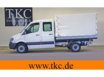 Nieuw Huifzeil bedrijfswagen, Bestelwagen met dubbele cabine Mercedes-Benz Sprinter 314 CDI Doka Pritsche Klima EU6 #70T006: afbeelding 1