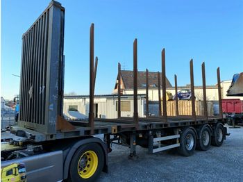 Uitrijwagen, Oplegger BURG NL BPO 12-27 ContainerChassis HOLZTRANSPORT: afbeelding 1