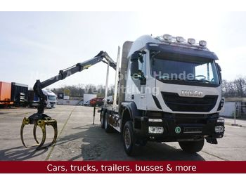 Houttransport Iveco Trakker 450 BB 6x6 Tajfun-LIV-120Z *Retarder/AHK