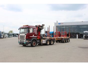Houttransport Scania R450, 6X4, PALFINGER EPSILON Q170Z96 + HS NKP