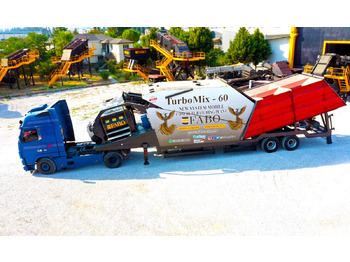 FABO TURBOMIX-60 MOBILE CONCRETE MIXING PLANT - Betoncentrale