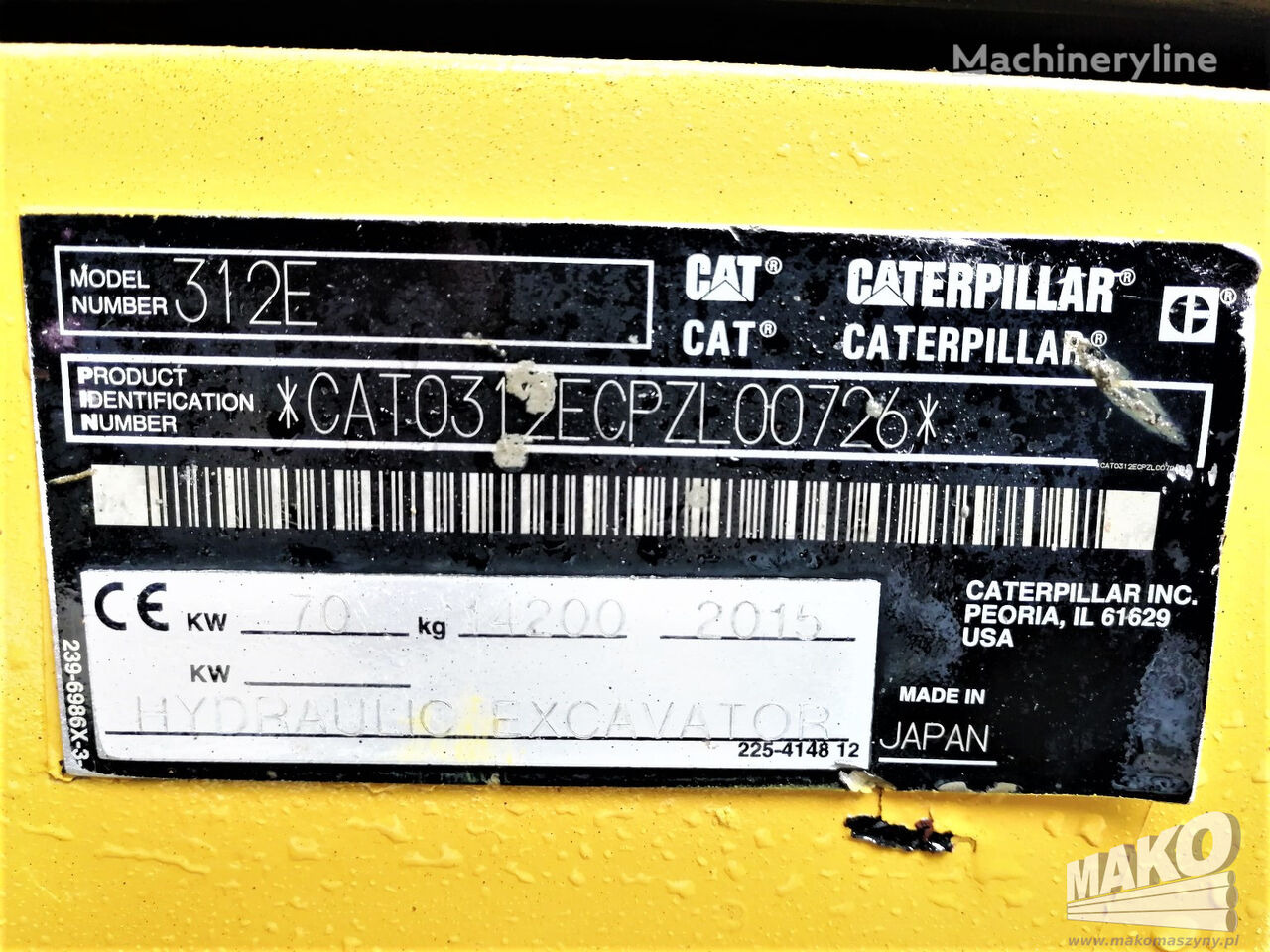 Rupsgraafmachine Caterpillar 312E: afbeelding 12