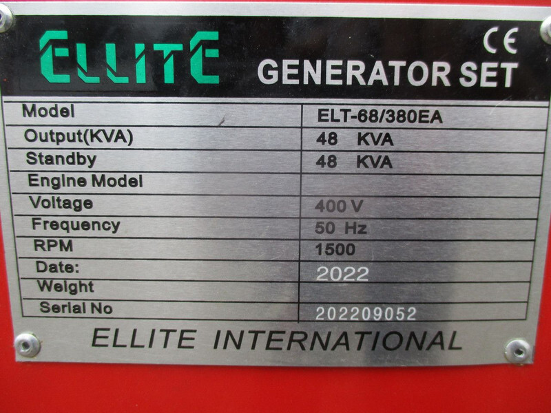 Nieuw Industrie generator Diversen Ellite ELT68/380EA , New Diesel generator , 48 KVA ,3 phase , 2 Pieces in stock: afbeelding 16
