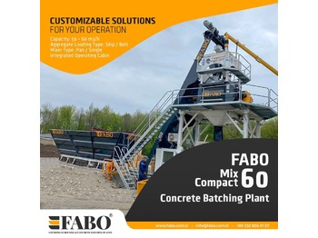 Nieuw Betoncentrale FABO FABOMIX COMPACT-60 CONCRETE  PLANT | NEW PROJECT: afbeelding 1