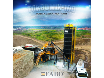 Nieuw Betoncentrale FABO TURBOMIX-100 Mobile Concrete Batching Plant: afbeelding 1