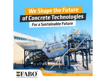 Nieuw Betoncentrale FABO TURBOMIX-60 MOBILE CONCRETE PLANT WITH PRE-FEEDING SYSTEM: afbeelding 1