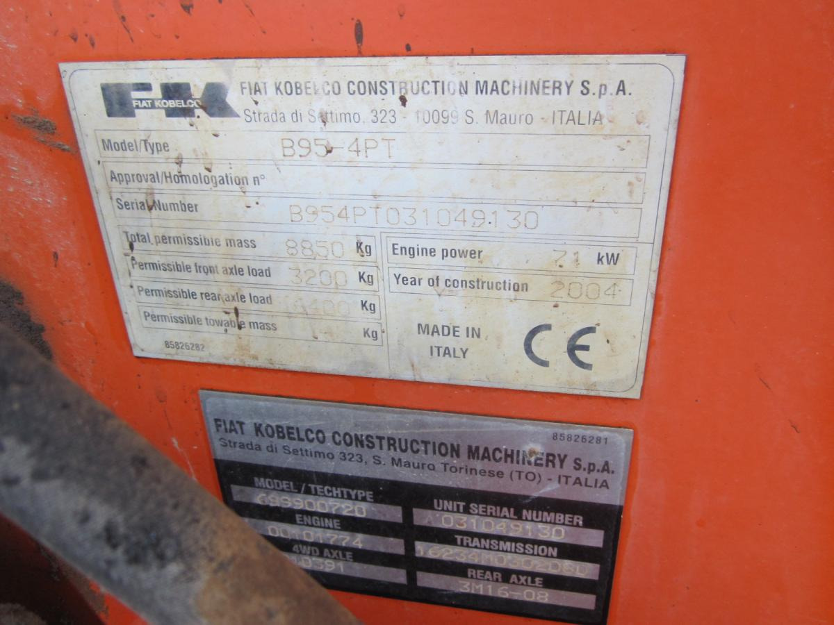 Graaflaadmachine Fiat Kobelco B95