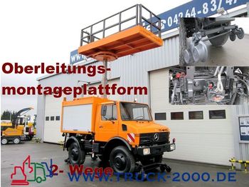 UNIMOG 424 4x4 Zweiwege Hubarbeitsbühne Strom/Oberleitg - Hoogwerker