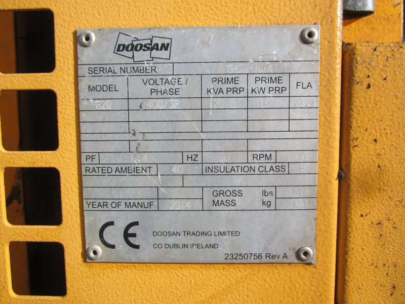 Industrie generator Doosan G20
