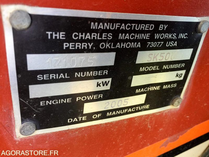 Lader PORTE OUTILS à chenilles DITCH WITCH SK500