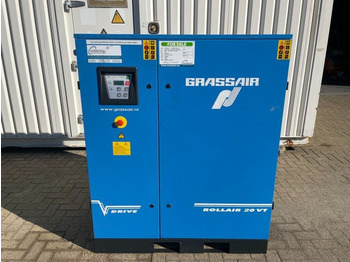 Grassair RLR 20 V9 frequentiegeregelde schroefcompressor met droger 15 KW, 2.700 L/min. 7,5 Bar - Luchtcompressor