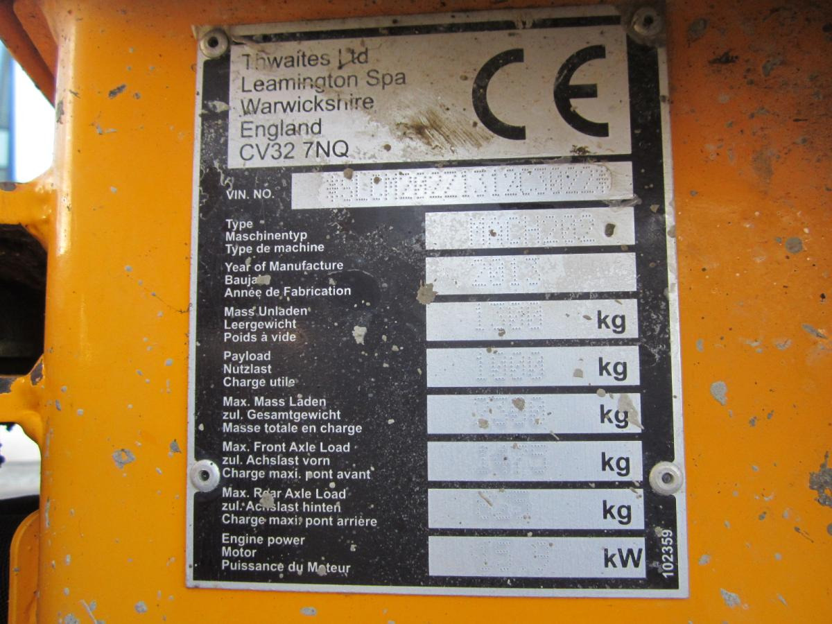 Minidumper Thwaites MACH 202