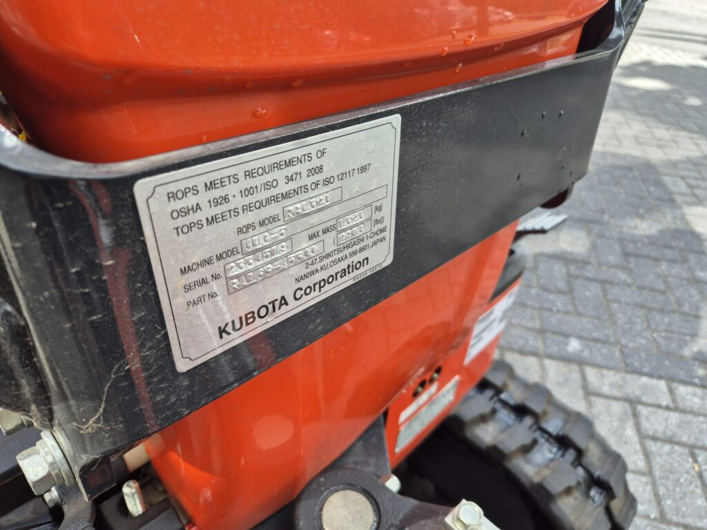 Minigraafmachine KUBOTA U10-5