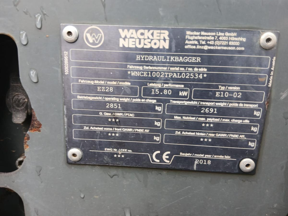 Minigraafmachine Wacker EZ28