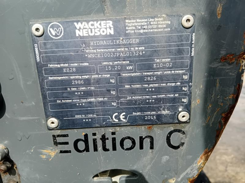 Minigraafmachine Wacker Neuson EZ28