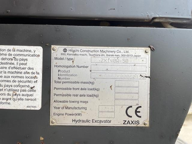 Mobiele graafmachine Hitachi ZX140W-5B