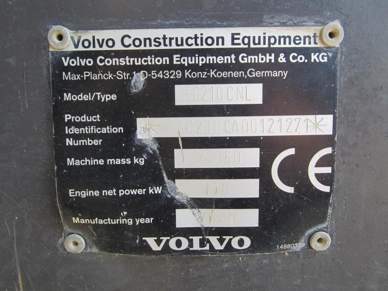 Rupsgraafmachine Volvo EC210 CNL