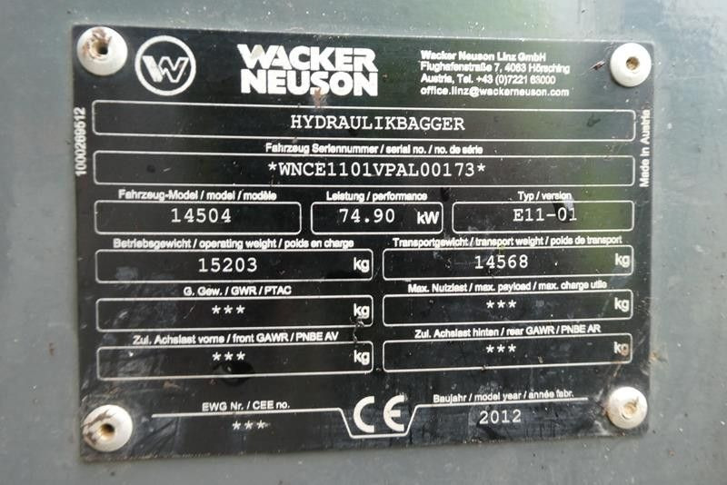 Rupsgraafmachine Wacker SE 14.504 -Z+Power-tilt