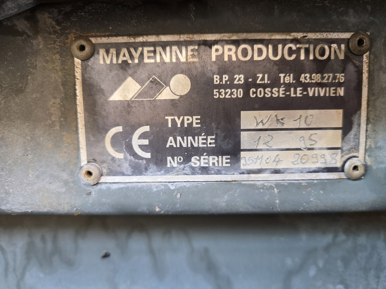 Bouwmachine Secmair MAUGUIN MARREL