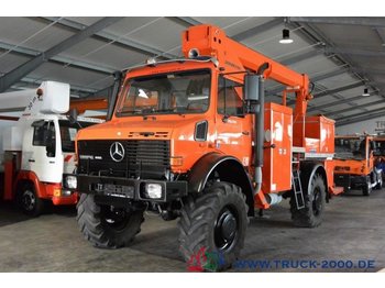 Vrachtwagen hoogwerker Unimog U2150L 4x4 Ruthmann Arbeitsbühne 17 m seitl. 12m: afbeelding 1