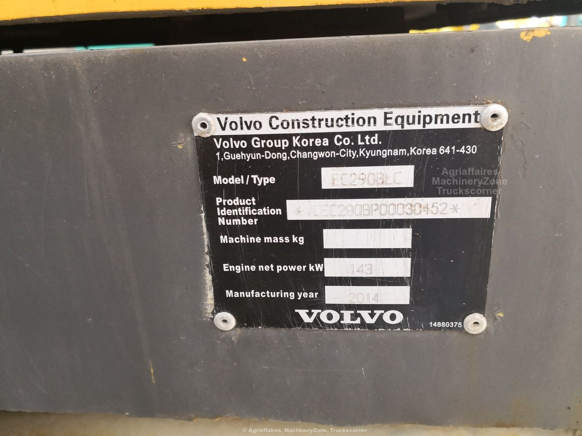 Rupsgraafmachine Volvo EC290BLC: afbeelding 9
