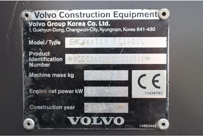 Rupsgraafmachine Volvo EC 140 DL | BUCKET | AIRCO | HYDR. QUICK COUPLER: afbeelding 21