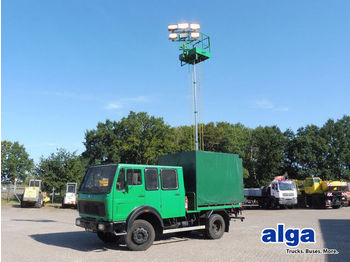 Vrachtwagen hoogwerker Mercedes-Benz 1017 AF 4x4, Lichtmast,Lichtgiraffe,Flutlicht