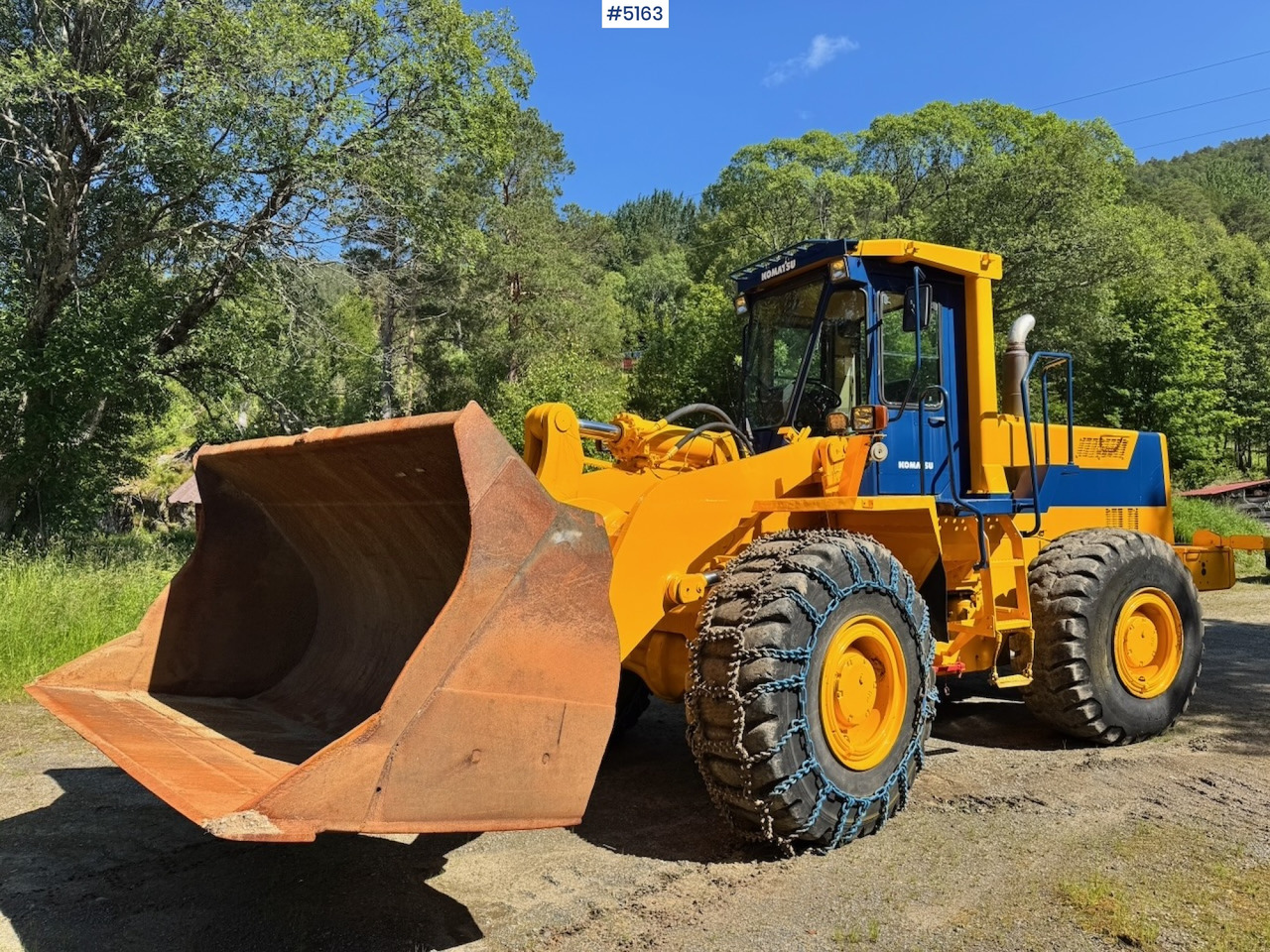 Wiellader 1994 Komatsu WA420-1 Wheel Loader w/ Bucket. 7200 hours!