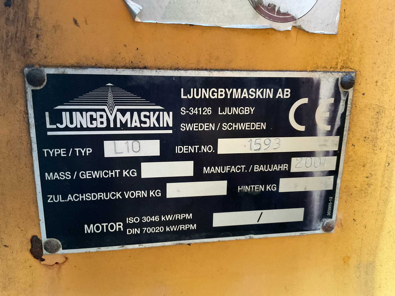 Wiellader 2001 LJUNGBY MASKIN L-10 SHOVEL / WHEEL LOADER